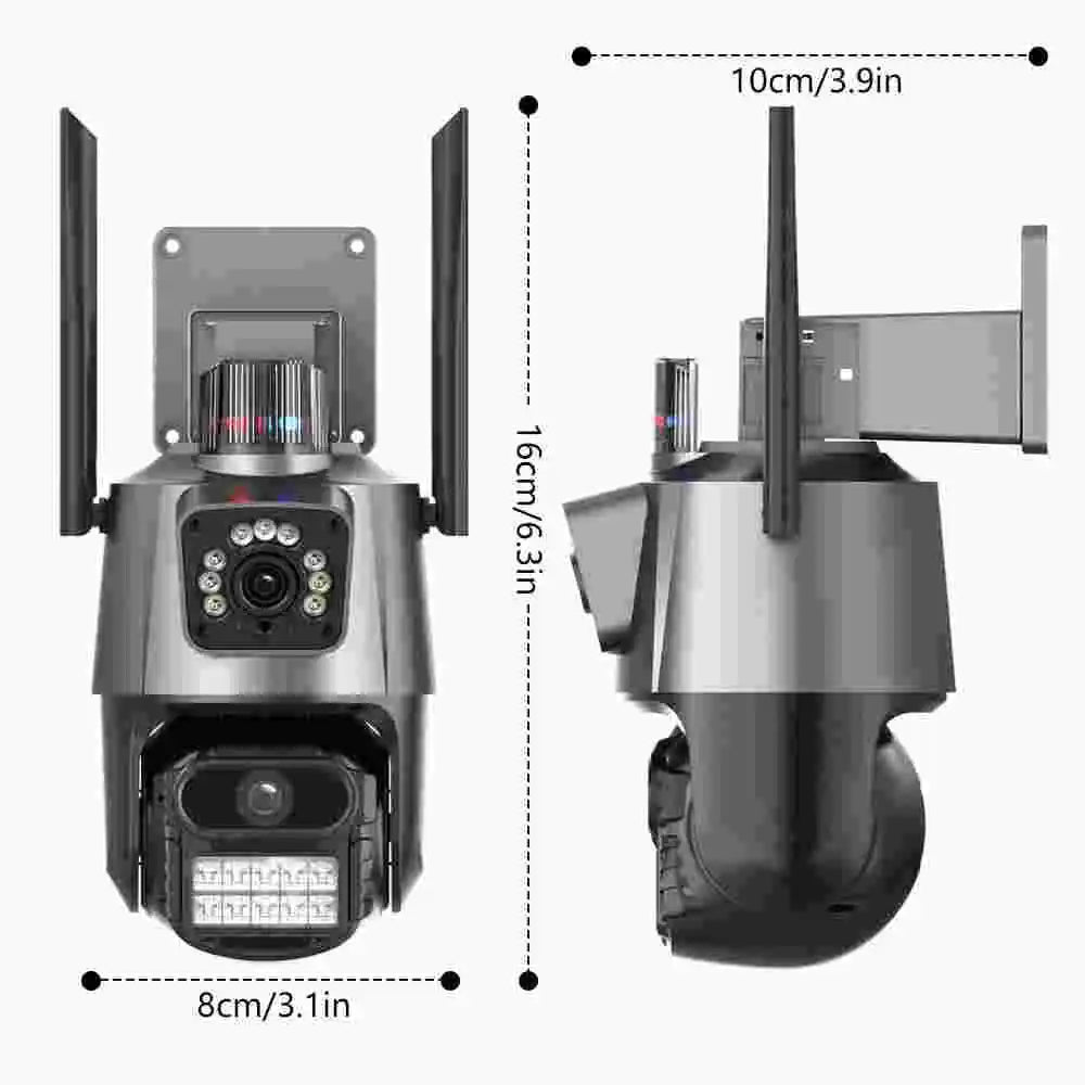 Sigurnosna 4K dual kamera za video nadzor sa sirenom