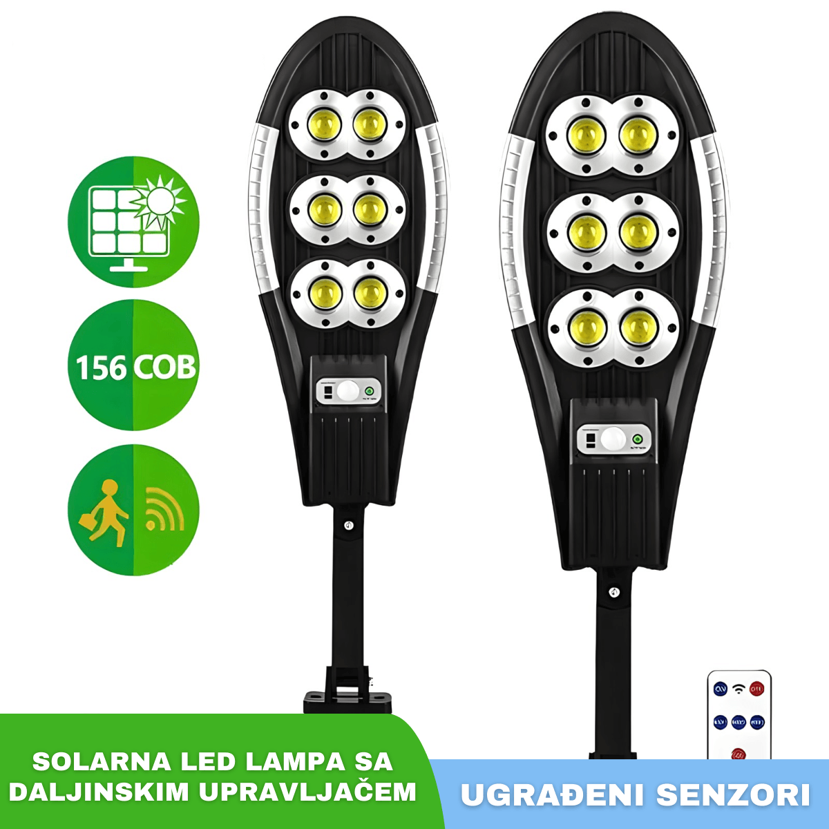 Solarna LED lampa sa daljinskim